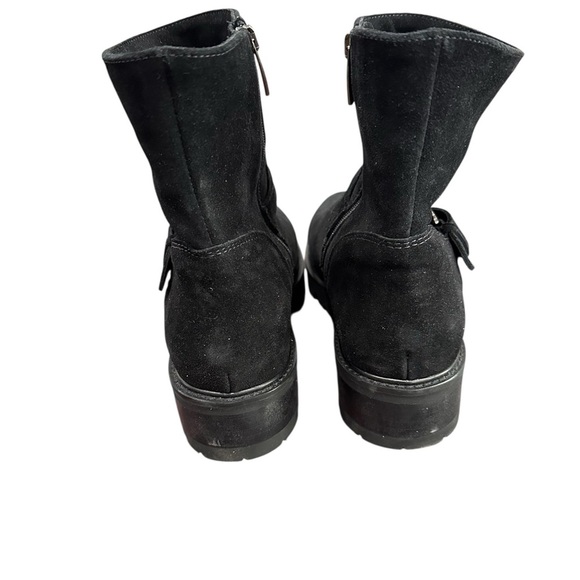 La Canadienne Kian Waterproof Buckle Bootie in Black Suede Women's 9 - Picture 6 of 10